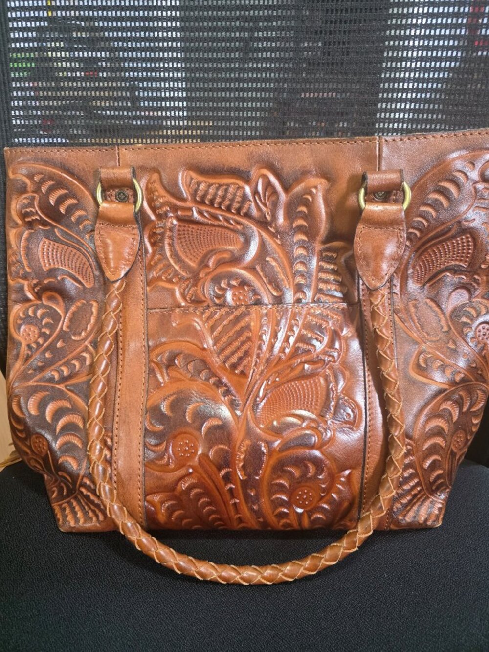 Patricia Nash Burnished Tooled Rena Tote - Picture 2 of 5